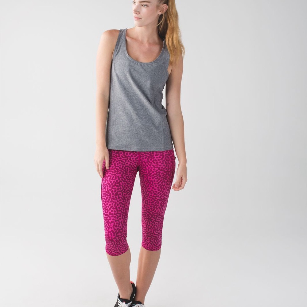 Lululemon Run: Top Speed Crop Ace Spot Jewelled Magenta Dashing Purple - Picture 2 of 10
